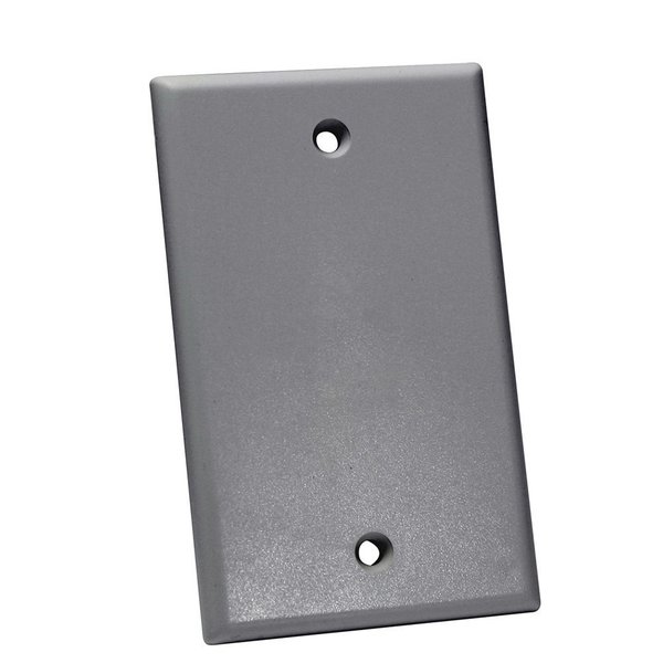 Quest Technology International Keystone Wall Plate, Single-Gang - Blank, Gray NFP-1000